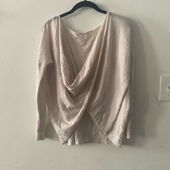 Cream cross back sweater - Picture 2 of 2